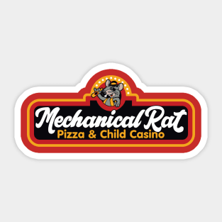 Mechanical Rat Pizza & Child Casino Sticker